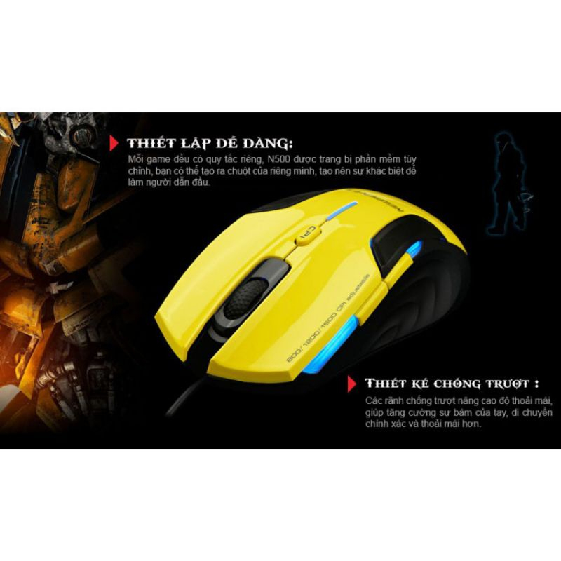 Chuột quang Gamimg Newmen N500 Plus - Hàng Chính Hãng Bảo Hành 24 tháng