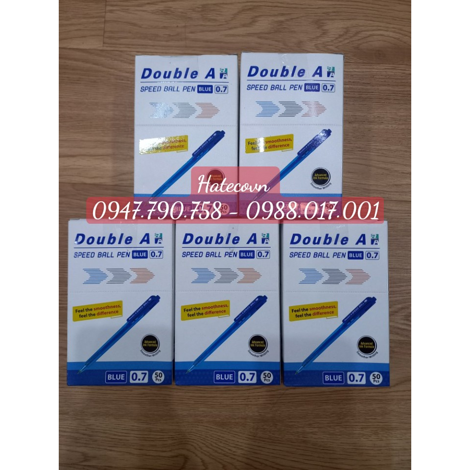 HỘP 50 CÂY bút bi Double A SPEED BALL 0,7mm NGÒI SIÊU ÊM BÚT ẤN ĐỘ INDIA