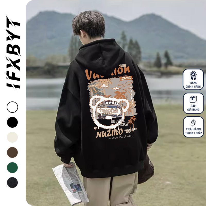 Áo Hoodie Cotton IFXBYT áo nỉ tay dài đẹp cổ tròn unisex 100% cotton-A1979