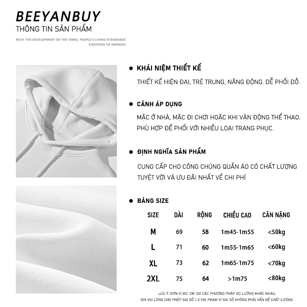 Áo Hoodie Cotton IFXBYT áo nỉ tay dài form rộng cổ tròn unisex 100% cotton-Y0244