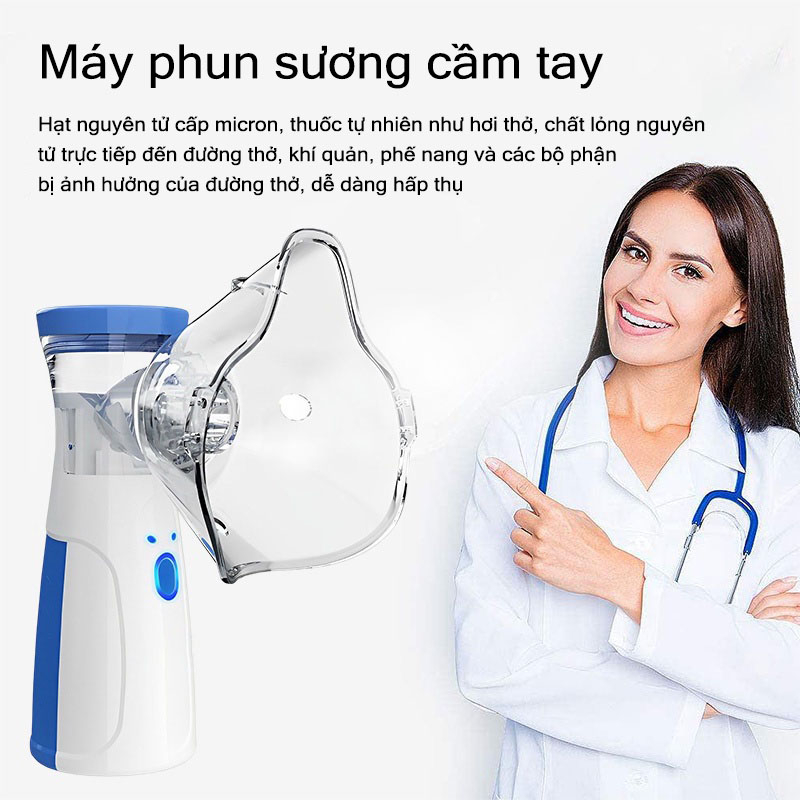 Yunos Máy Xông Mũi Họng Nebulizer Cao Cấp Cho Bé Công Nghệ Nhật Bản Máy Khí Dung Xông Mũi Họng Cầm Tay Giúp Vệ Sinh Mũi