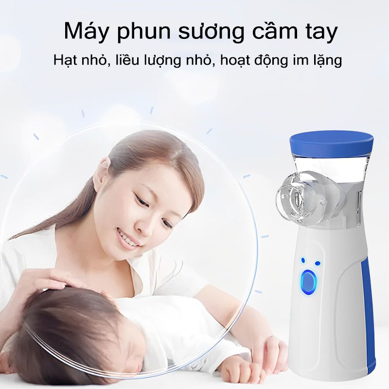 Yunos Máy Xông Mũi Họng Nebulizer Cao Cấp Cho Bé Công Nghệ Nhật Bản Máy Khí Dung Xông Mũi Họng Cầm Tay Giúp Vệ Sinh Mũi