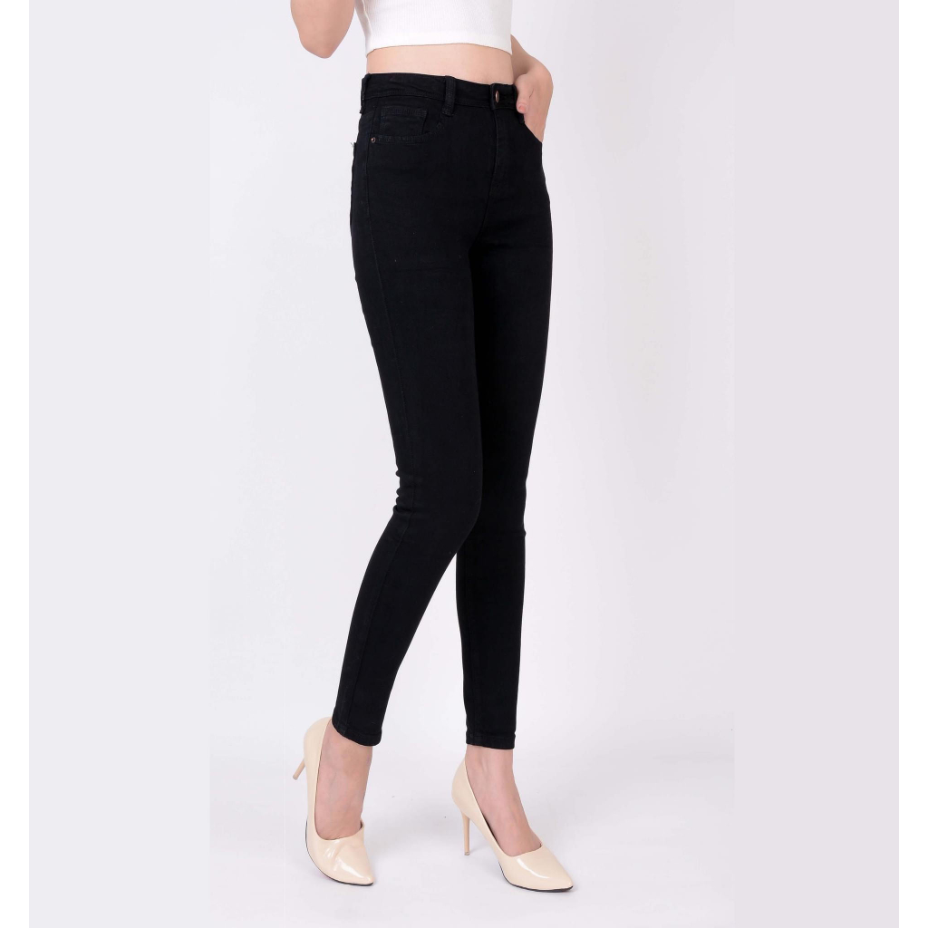 Quần Jean Nữ Skinny Lưng Cao Dáng Ôm XK Quần Bò Nữ Cạp Cao Cotton Co Giãn 4 Chiều Vải Mềm Không Xù Lông
