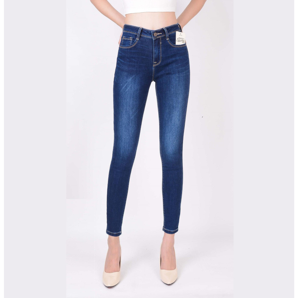 Quần Jean Nữ Skinny Lưng Cao Dáng Ôm XK Quần Bò Nữ Cạp Cao Cotton Co Giãn 4 Chiều Vải Mềm Không Xù Lông