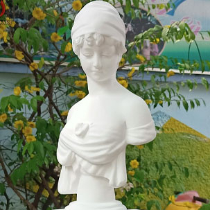 Tượng cao cấp thạch cao 40cm luyện thi trang trí nhà cửa ,decor Phòng khách, Phòng ngủ nữ thần rebec