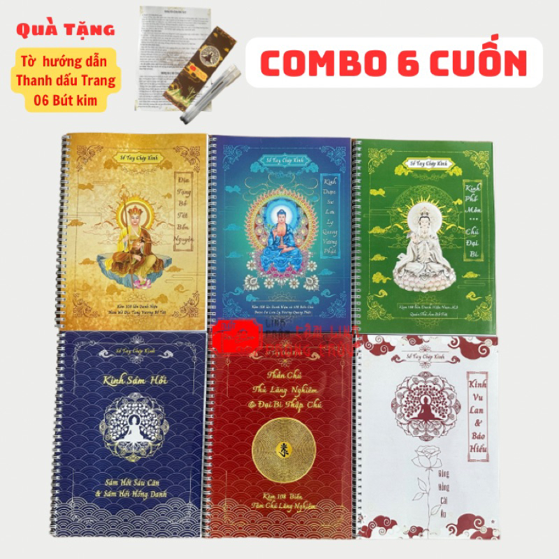Combo 6 cuốn Sổ Tay Chép Kinh