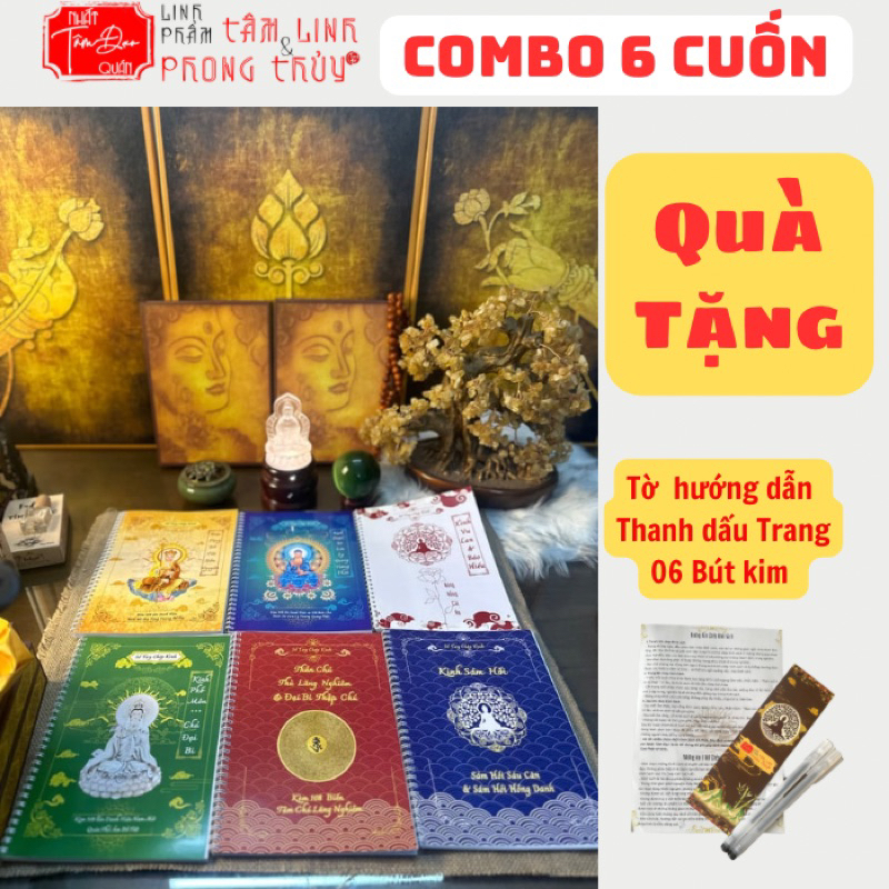 Combo 6 cuốn Sổ Tay Chép Kinh