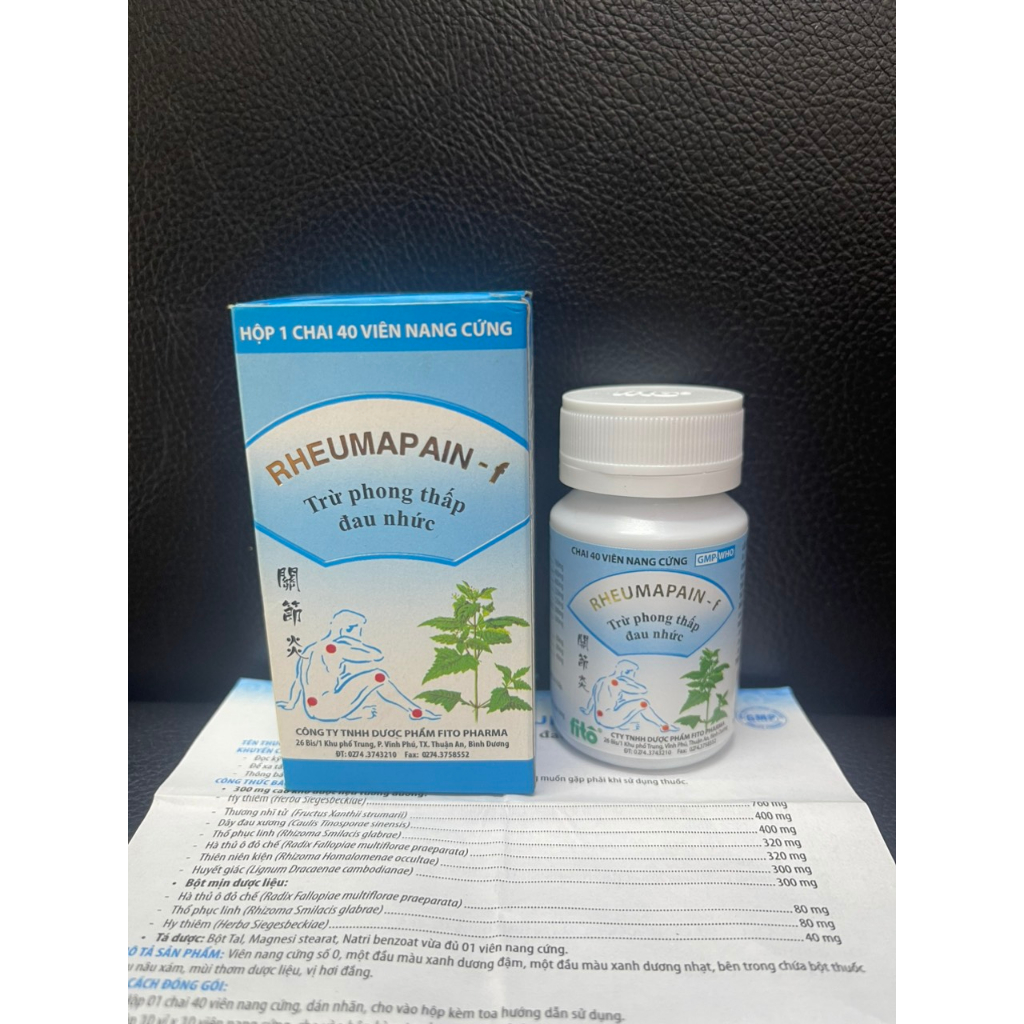 RHEUMAPAIN F Trừ Phong Thấp Đau Nhức Fito 40 Viên