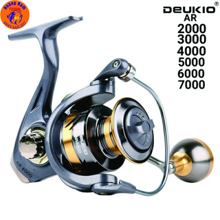 Máy câu cá DEUKIO AR 2000-7000. Máy câu kim loại. Máy câu lure, câu lăng xê, máy câu đứng chất lượng