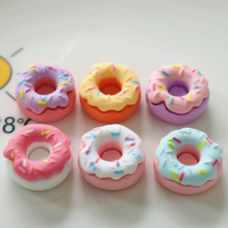 Sticker/jibbitz/Charm 3D bánh ngọt donut có nút cài gắn dép cross cực kì dễ thương nhà Cá Sấu Béo