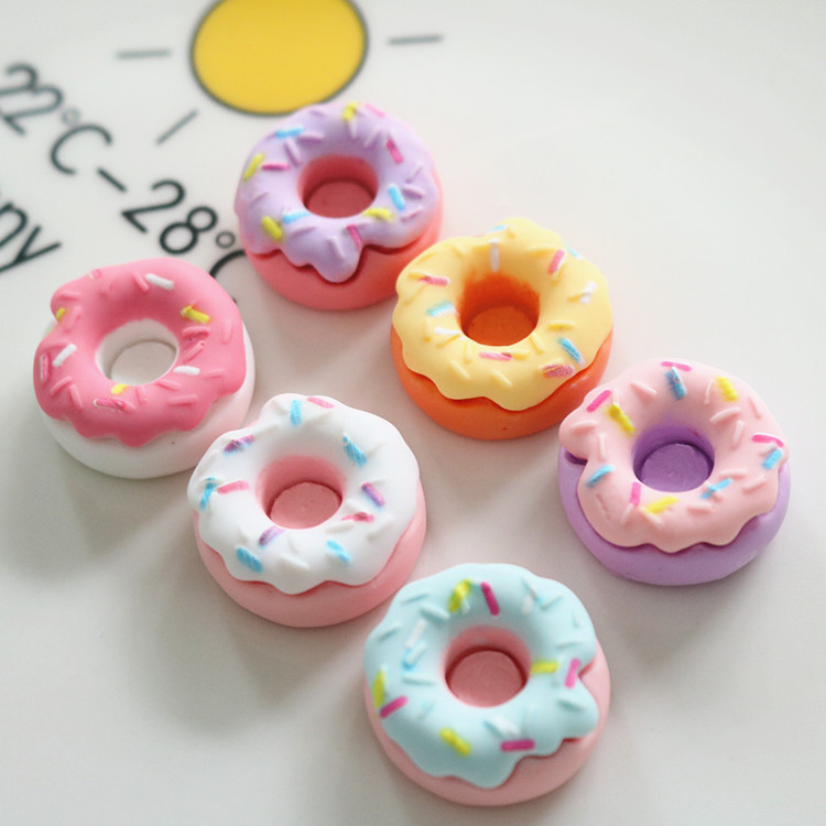 Sticker/jibbitz/Charm 3D bánh ngọt donut có nút cài gắn dép cross cực kì dễ thương nhà Cá Sấu Béo