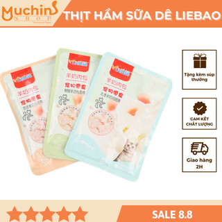 (Hỏa Tốc 2H) Thịt Hầm Sữa Dê LieBao Gói 70g - Thức Ăn Cho Mèo - Pate Cho Mèo Thịt Nhuyễn Tốt Cho Hệ Tiêu Hóa|Muchinshop