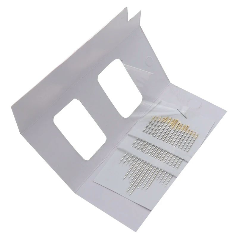 Vỉ 16 kim thêu đầu vàng nhiều size, kim khâu túi