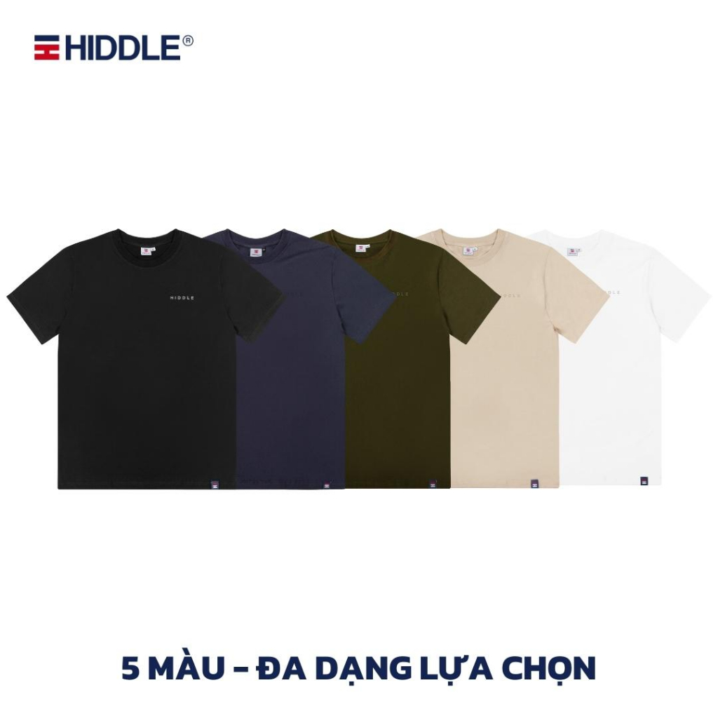 Áo thun nam cổ tròn cotton HIDDLE nhiều size, phông trơn basic tay ngắn nhiều màu | H04-T4