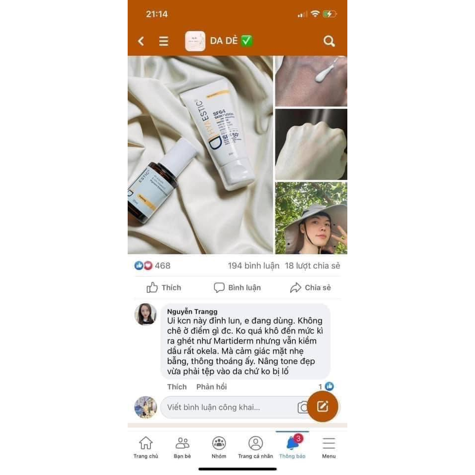 Kem chống nắng Hyaestic Skin Fusion SF64 Sun And Pollution Protector SPF50+