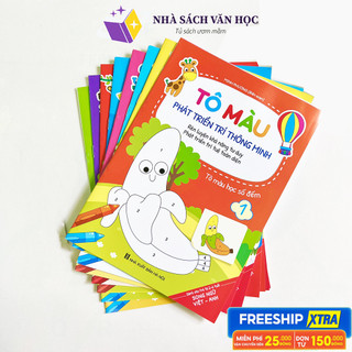 Sách - Tô Màu Phát Triển Trí Thông Minh Cho Bé Từ 2 - 6 Tuổi - 8 Quyển Tô Màu Song Ngữ Anh Việt