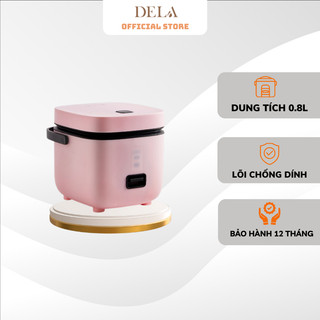 Nồi Cơm Điện Thông Minh Mini DELA 0,8L Tiện Dụng Cho Du Lịch, Phượt, Picnic cho 1 đến 2 người, Nồi Cơm Đa Năng NCD01