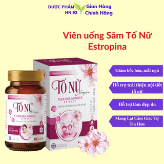  Viên Uống Sâm Tố Nữ Estropina Hỗ Trợ Cải thiện nội tiết tố nữ Làm Đẹp Da Hộp 30 Viên Duocphamhn92 