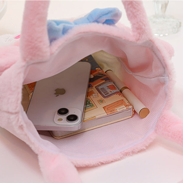 Túi Kuromi vuông xách tay lông mịn dễ thương nhỏ gọn _ TingTing