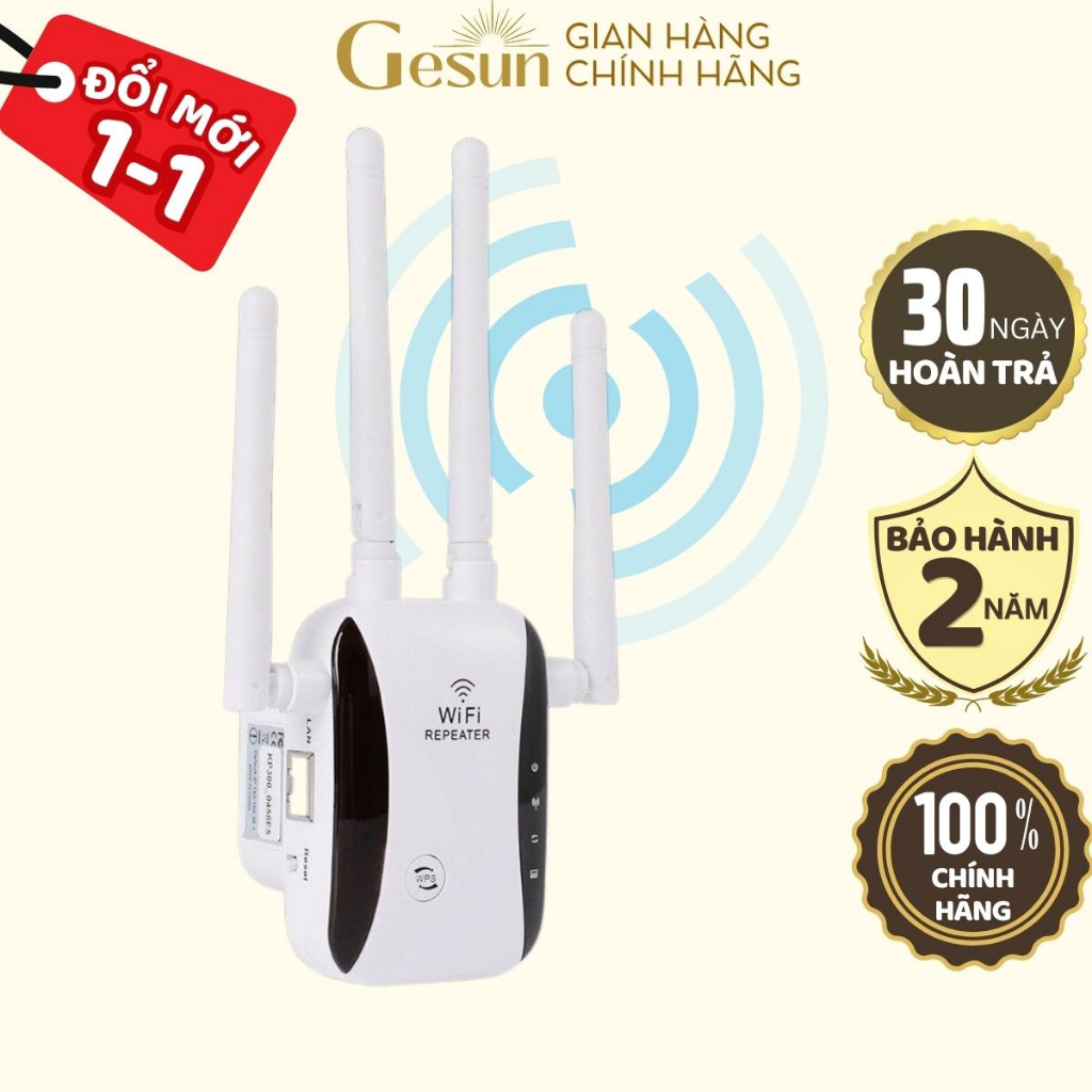 Cục phát wifi không dây 4 râu REPEATER cực mạnh bộ kích wifi, bộ thu phát hút mở rộng sóng wifi chính hãng - BH 1 năm | BigBuy360 - bigbuy360.vn