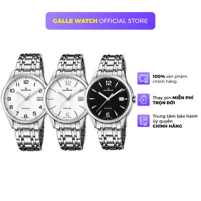 Đồng hồ nam Candino C4614 mặt kính Sapphire cứng cáp, dây thép đeo tay lịch lãm, chống nước 5 ATM