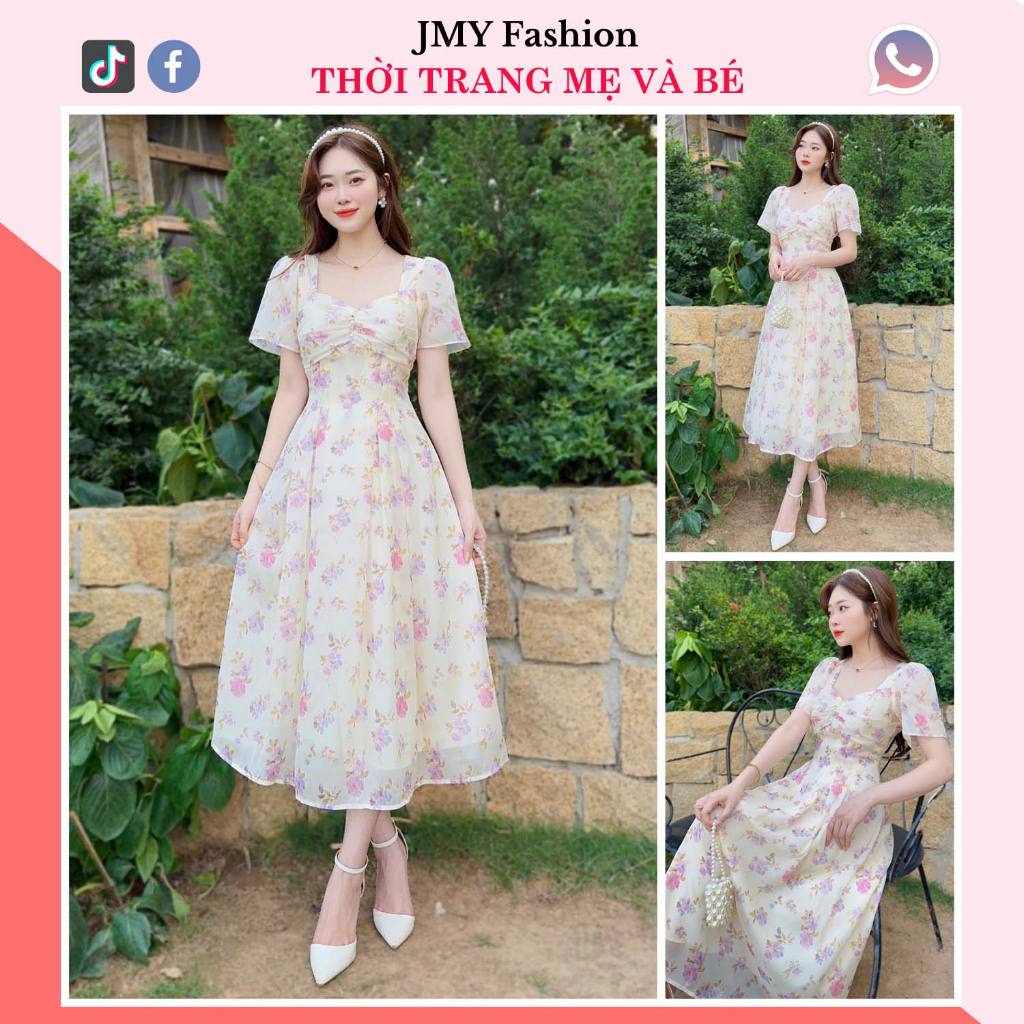 váy hoa nhí xòe nữ tính