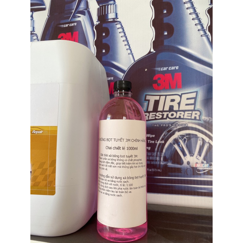 XÀ BÔNG 3M BỌT TUYẾT RỬA XE CHUYÊN DỤNG CHAI CHIẾT LẼ 1000ml HÀNG CHÍNH HÃNG 100%