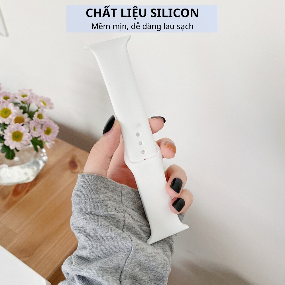 Dây Silicone  dành cho Đồng Hồ Thông Minh iwatch series 1/2/3/4/5/6/7/8 Size 38/40/41/42/44/45mm FUKIA