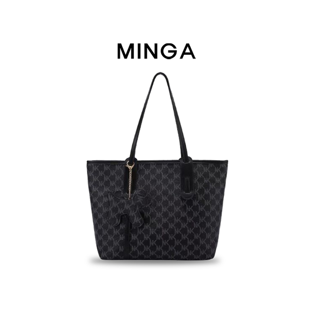 Túi Xách Nữ Đeo Vai Đẹp MINGA Túi Kẹp Nách Size Lớn Da Pu Cao Cấp Kèm Móc Khóa Hình Ngựa Cá Tính Nổi Bật 1086 C-13