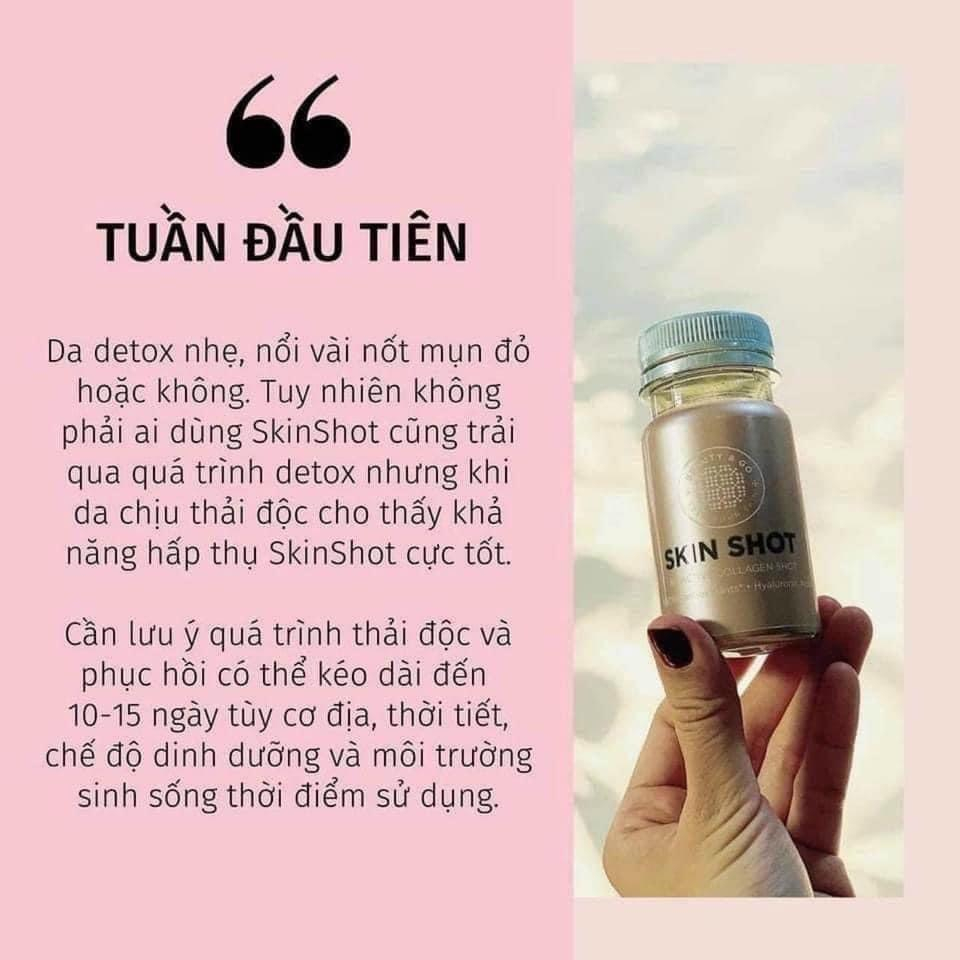 Nước uống collagen skin shot trắng da, giảm lão hoá, mờ thâm nám Skinshot Tây Ban Nha