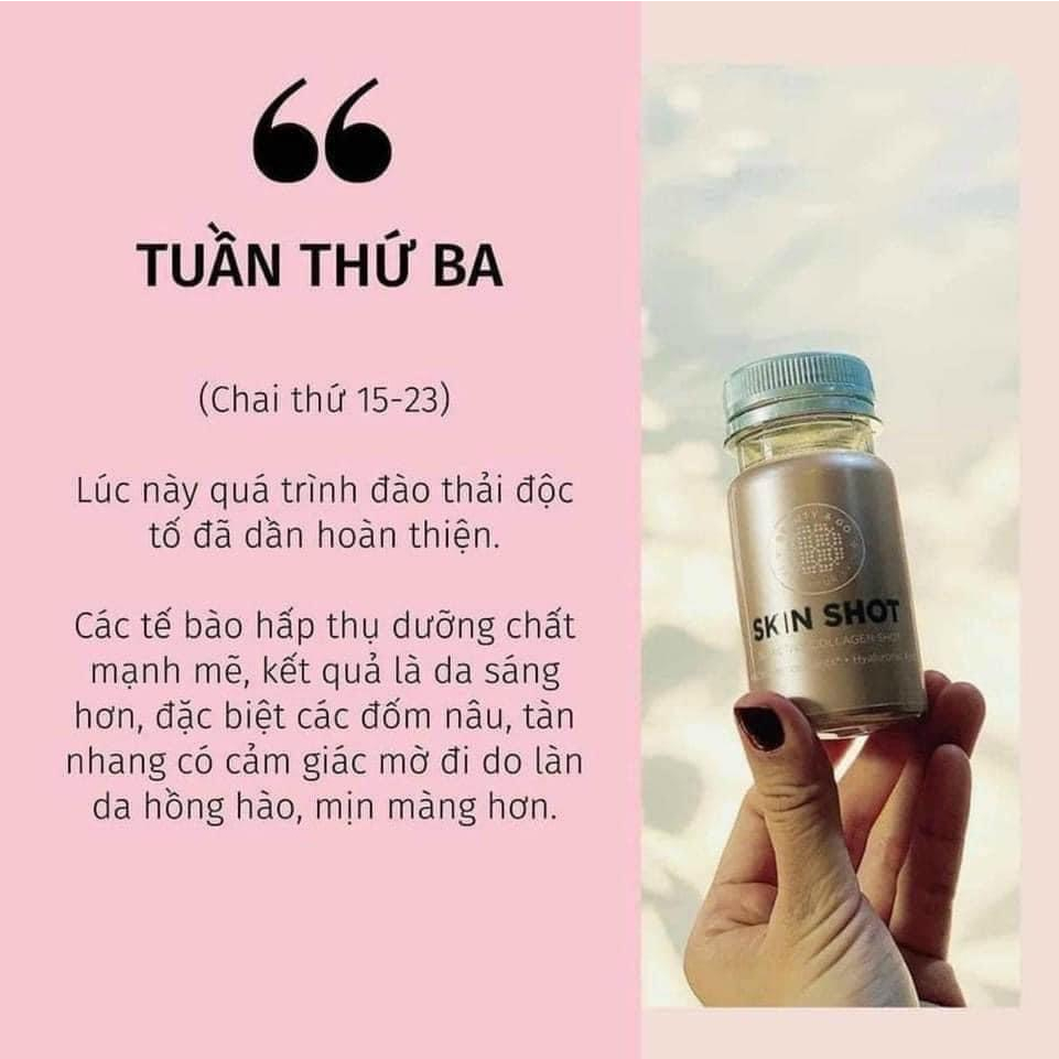 Nước uống collagen skin shot trắng da, giảm lão hoá, mờ thâm nám Skinshot Tây Ban Nha