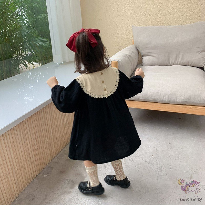 Đầm Công Chúa Thêu Hoa Phong Cách Hàn Quốc Xinh Xắn Cho Bé Gái . Chất Vải Cotton Mềm Mịn , Thấm Hút Mồ Hôi .