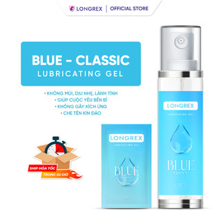 Gel bôi trơn Longrex gốc nước BLUE giúp cuộc yêu bền bỉ, không gây kích ứng, che tên kín đáo Mã GB003