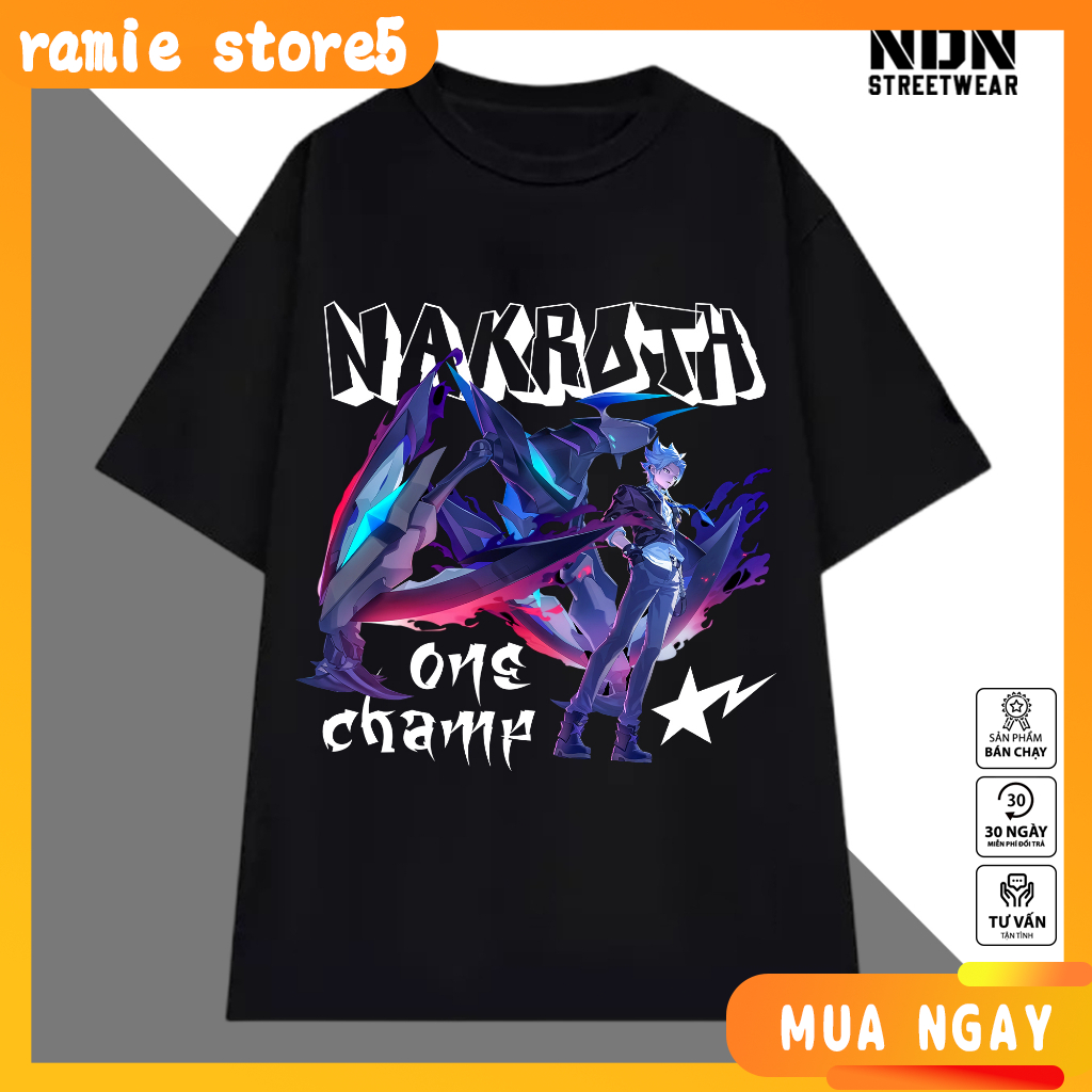 Áo thun Tướng Nakroth Liên Quân  phong cách trẻ trung năng động