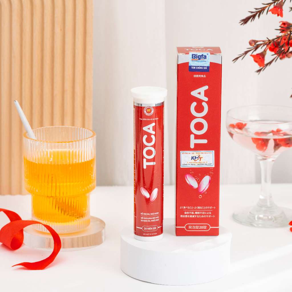 Combo 2 Viên sủi hỗ trợ tăng cân Toca  - Ăn ngon, ngủ ngon, tăng cân tự nhiên