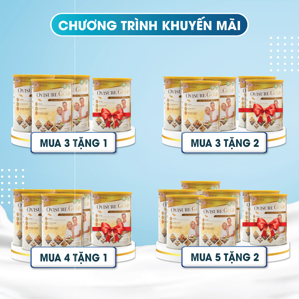 Sữa Hạt Xương Khớp Ovisure Gold 650g Chính Hãng, Sữa Hạt Thuần Chay Bổ Sung Canxi, Dinh Dưỡng Cho Người Bệnh Xương Khớp