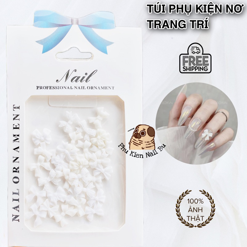 Phụ kiện nơ trắng, nơ mix, nơ thạch