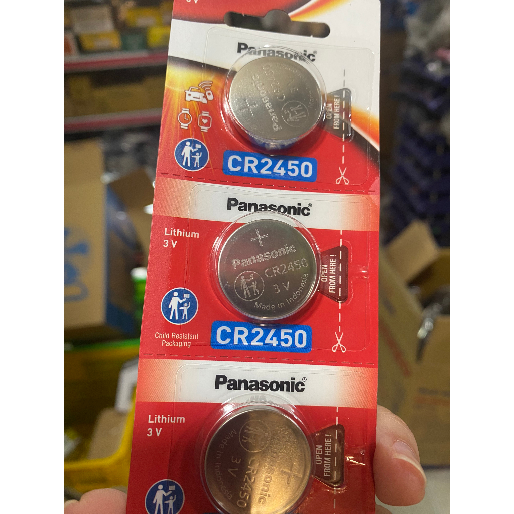 Vỉ 5 viên pin nút áo CR2450 Panasonic 3V - Hàng chính hãng