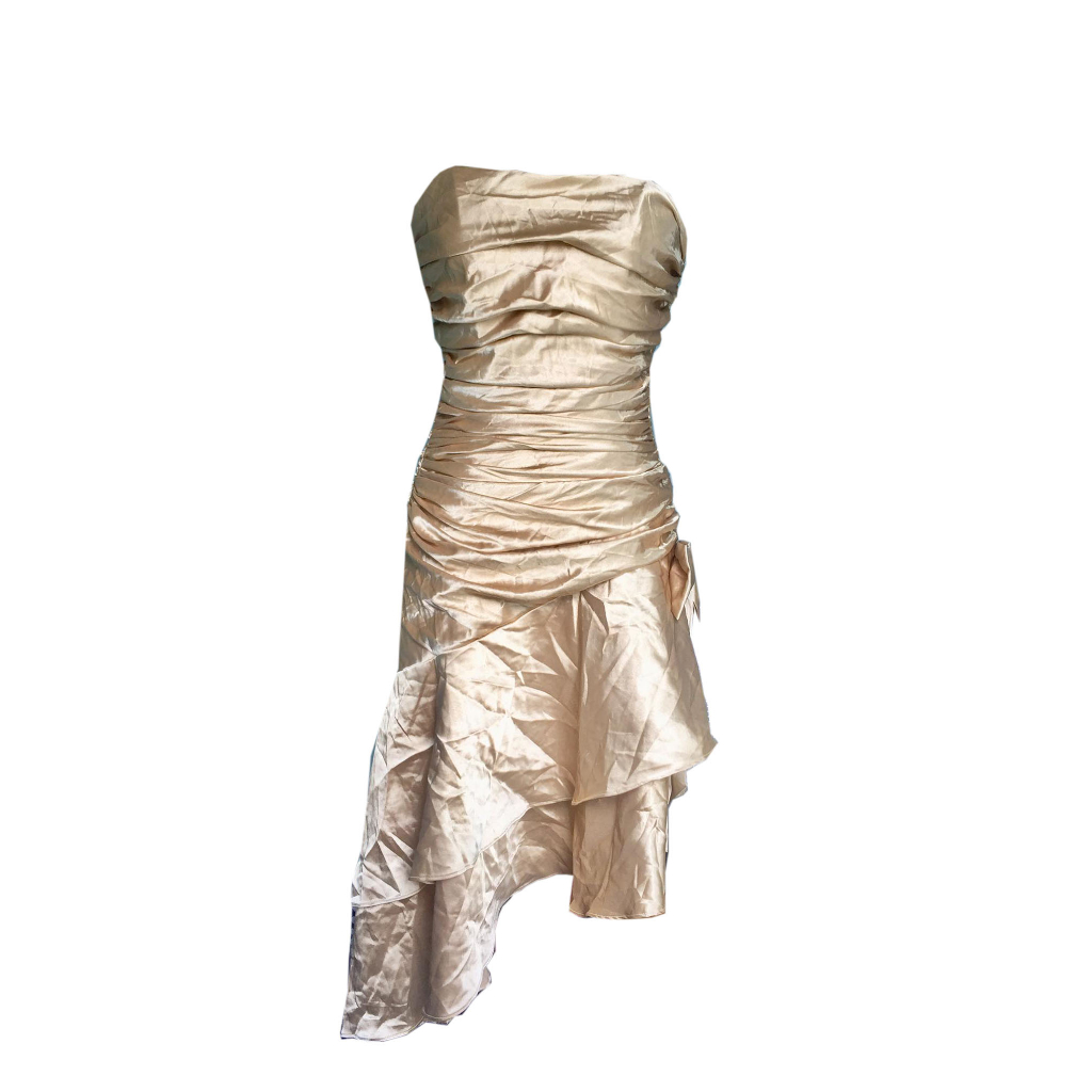 Đầm đi tiệc satin dáng midi xuất Mỹ dư!