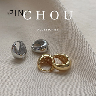 Bông Tai Khuyên Tai Oval Giọt Nước | CHOU ACCESSORIES | 