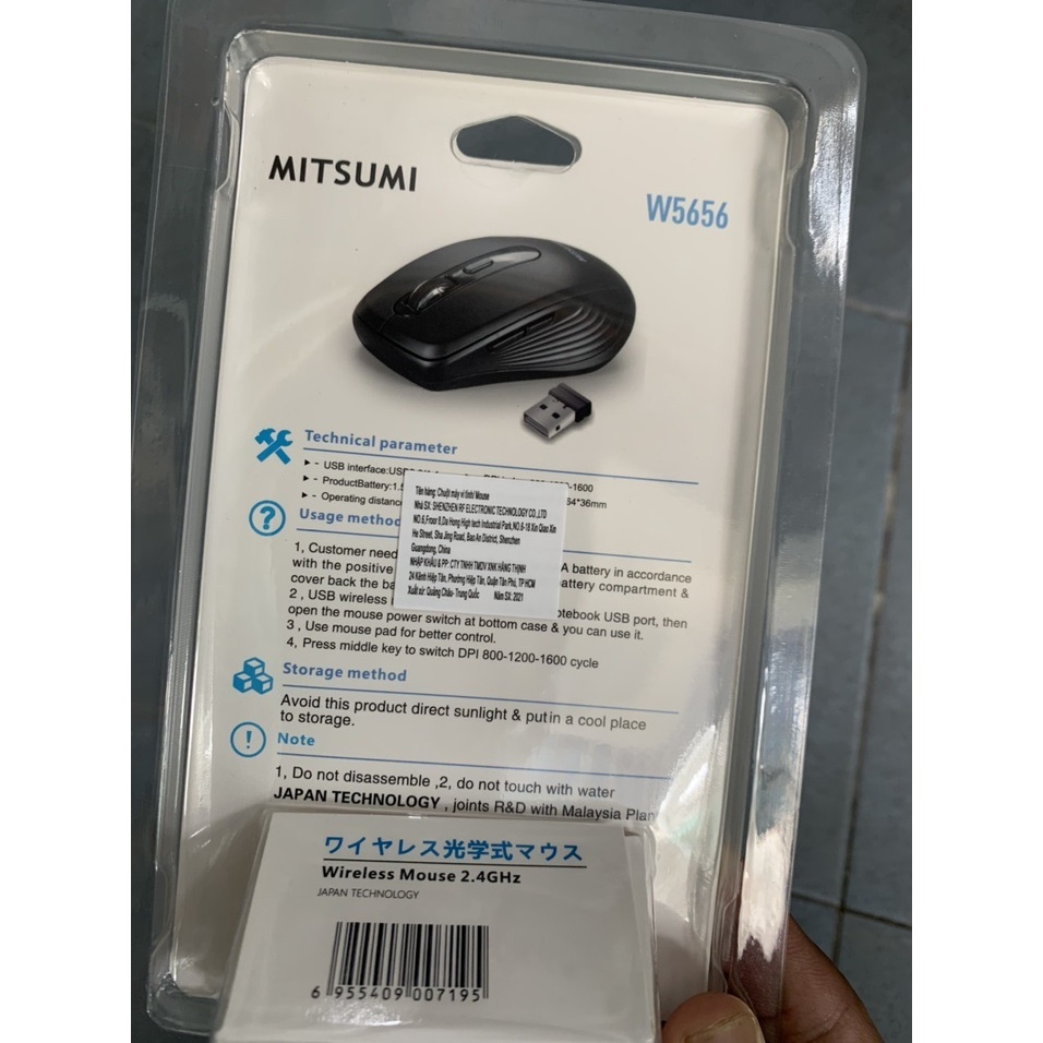 Chuột không dây Mitsumi 5656 chính hãng bảo hành 3 năm 1 đổi 1