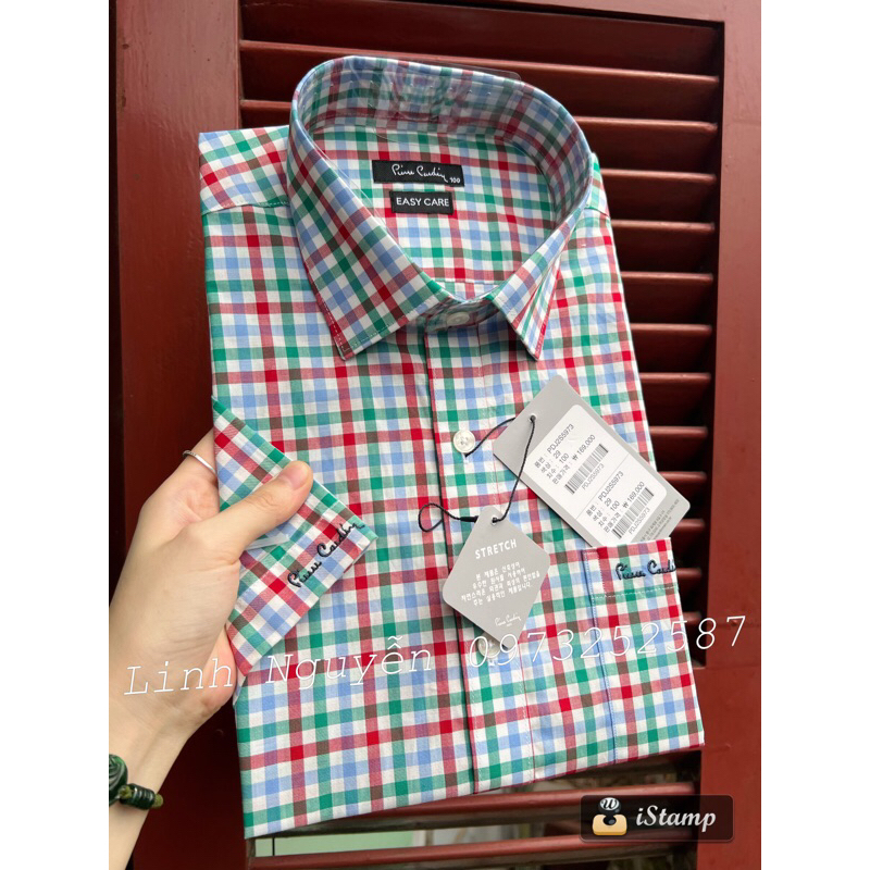 Sơ mi cộc tay nam Pier.re Car.din 10 mầu slimfit