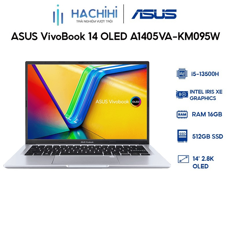 Laptop ASUS VivoBook 14 OLED A1405VA-KM095W i5-13500H|16GB|512GB|Iris Xe Graphics|14'