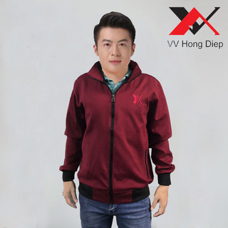 Áo Khoác Nam Cao Cấp Vải Thun Cotton VV Hồng Diệp