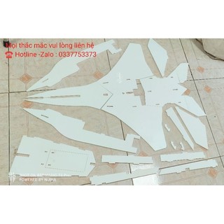 Bộ vỏ kit máy bay mig 41 flat sải 70 cm