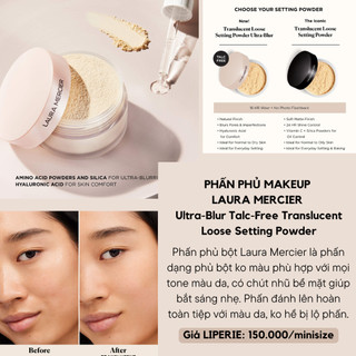 Phấn phủ Laura Mercier Loose Setting Blur Powder - Talc-free
