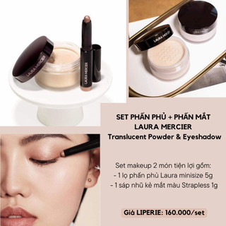 Set phấn phủ và phấn mắt Laura Mercier Translucent Powder & Eyeshadow