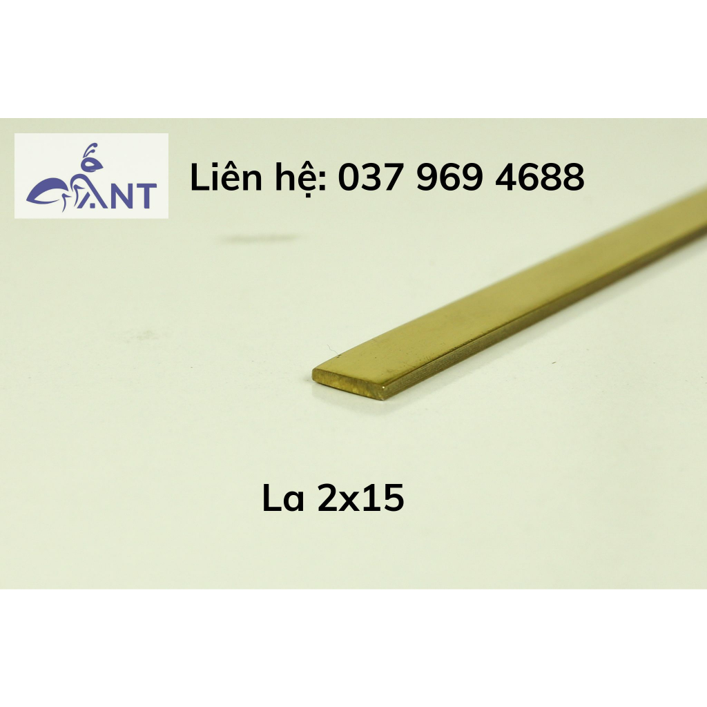 Nẹp Đồng La 2x15, nẹp đồng la, ron đồng, nẹp trang trí, nẹp chống trơn, giá 1m