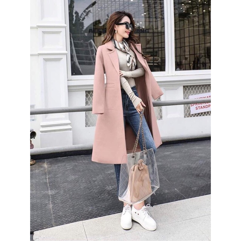 Áo khoác dạ măng tô Nữ dáng dài cao cấp