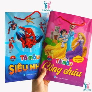 Bé tô màu công chúa siêu nhân - Hộp 12 bút sáp Elsa